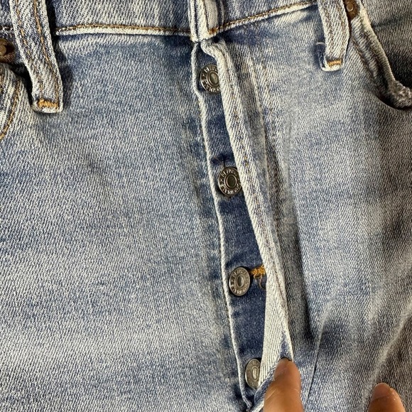 RE/DONE Ultra High Rise Skinny Button Fly Size 30 Dawn - Picture 11 of 12